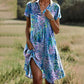 👗🌸Women's Stylish Printed Casual V-Neck Dress