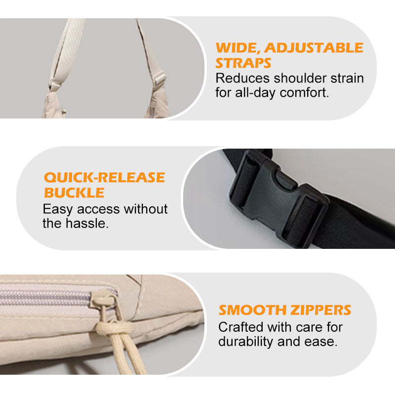 🔥Hot Sale Offers 60% Off💥Unisex Large Capacity Nylon Crossbody Bag