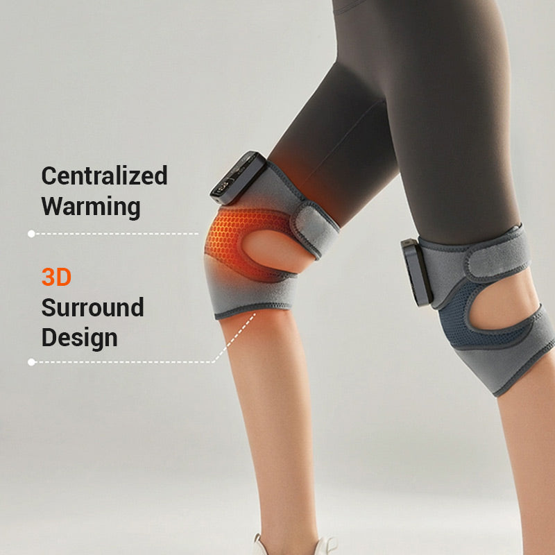 🔥 50% OFF! 🦵 ELECTRONIC KNEE PADS - 3 Heat Levels & Vibration Massage, Rechargeable Battery with Adjustable Strap, Perfect for Pain Relief and Sports Recovery 🌟🧴