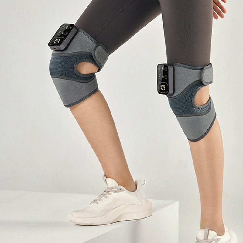 🔥 50% OFF! 🦵 ELECTRONIC KNEE PADS - 3 Heat Levels & Vibration Massage, Rechargeable Battery with Adjustable Strap, Perfect for Pain Relief and Sports Recovery 🌟🧴