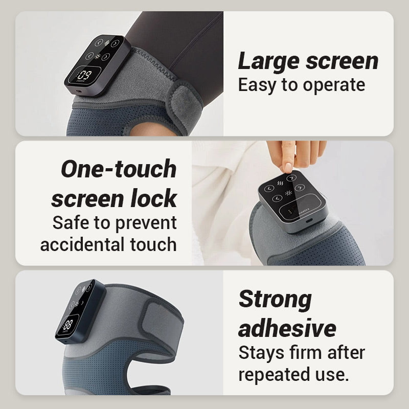 🔥 50% OFF! 🦵 ELECTRONIC KNEE PADS - 3 Heat Levels & Vibration Massage, Rechargeable Battery with Adjustable Strap, Perfect for Pain Relief and Sports Recovery 🌟🧴