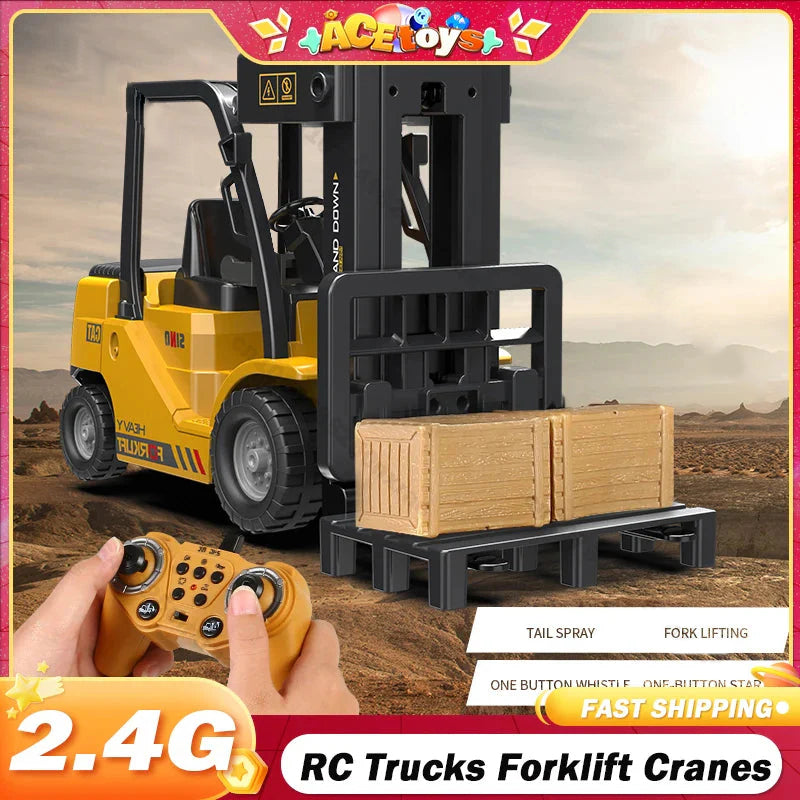 🔥Limited Time 40% Off 🔥RC Forklift with Lights Music Spray⏰Free shipping