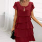 🔥HOT SALE 48% OFF🔥Women's Casual Wave Cut Ruffle Dress