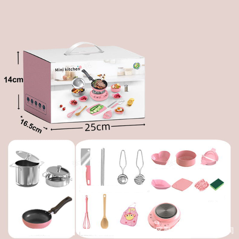 💖💖💖Children's Real Cooking Mini Kitchen Toys - 22 PCS Set