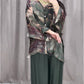 Casual V-neck Printed Two Piece Suit
