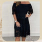 🔥Best Seller-50% OFF!!💃Lace Hollow Patchwork Strapless Dress For Women
