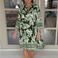 Women's Casual V-Neck Floral Print Dress