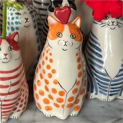 💝Hot Sale 50% OFF💝Polka Dot Cat Vase🐱💐