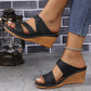 Women’s Open Toe Slip On Wedge Sandals