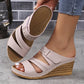 Women’s Open Toe Slip On Wedge Sandals