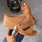 Women’s Open Toe Slip On Wedge Sandals