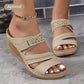 Women’s Open Toe Slip On Wedge Sandals