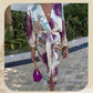 Women’s Elegant Watercolor  Two-Piece Wrap Dress Set