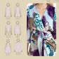 Women’s Elegant Watercolor  Two-Piece Wrap Dress Set