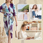 Women’s Elegant Watercolor  Two-Piece Wrap Dress Set
