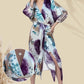 Women’s Elegant Watercolor  Two-Piece Wrap Dress Set