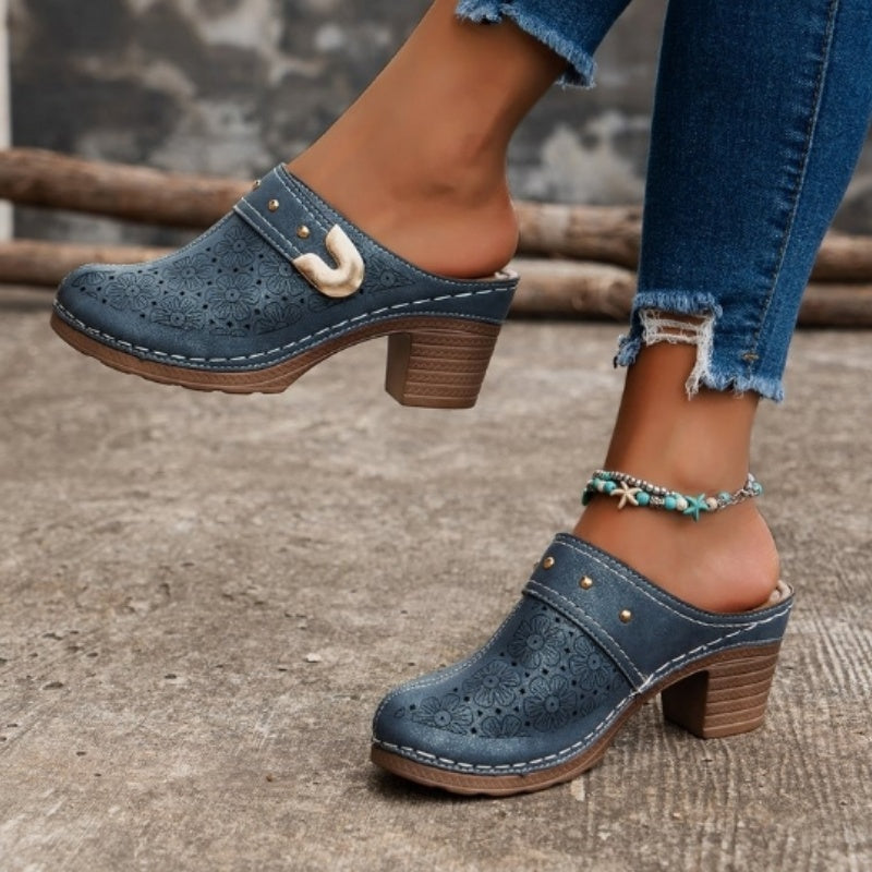🔥HOT SALE 50% OFF💕Women's Slip-On Closed Toe Chunky Sandals