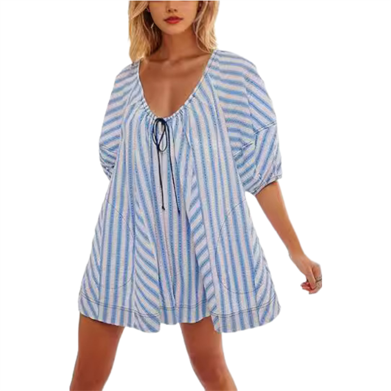 🌺Summer Hot Sale 50% OFF🌺Puff Sleeves V Neck Rompers for Women