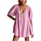 🌺Summer Hot Sale 50% OFF🌺Puff Sleeves V Neck Rompers for Women