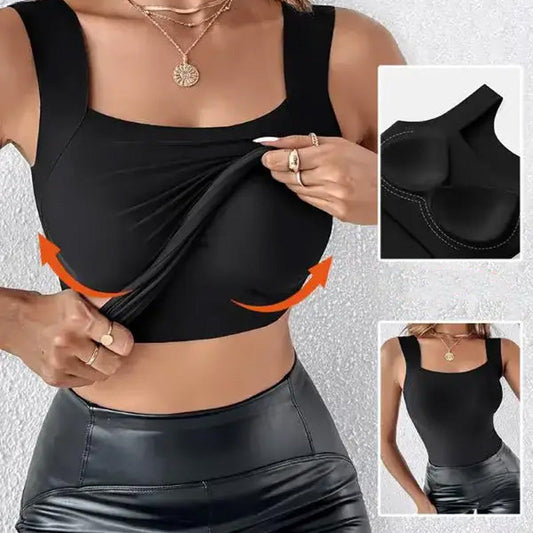🔥U Neck Shapewear Built-in Bra Tank