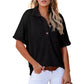 🌈New Product- Women's Lapel Loose Short Sleeve Top🩷