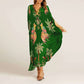 Women’s Elegant Loose V-Neck Printed Dress