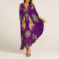 Women’s Elegant Loose V-Neck Printed Dress
