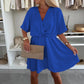 🌸Summer Sale 🌸V-Neck Solid Asymmetrical Hem Dress