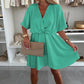 🌸Summer Sale 🌸V-Neck Solid Asymmetrical Hem Dress