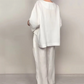 💃2025 Hot Sale🔥Irregular Hem Cotton Linen Short Sleeve Casual 2-Piece Set