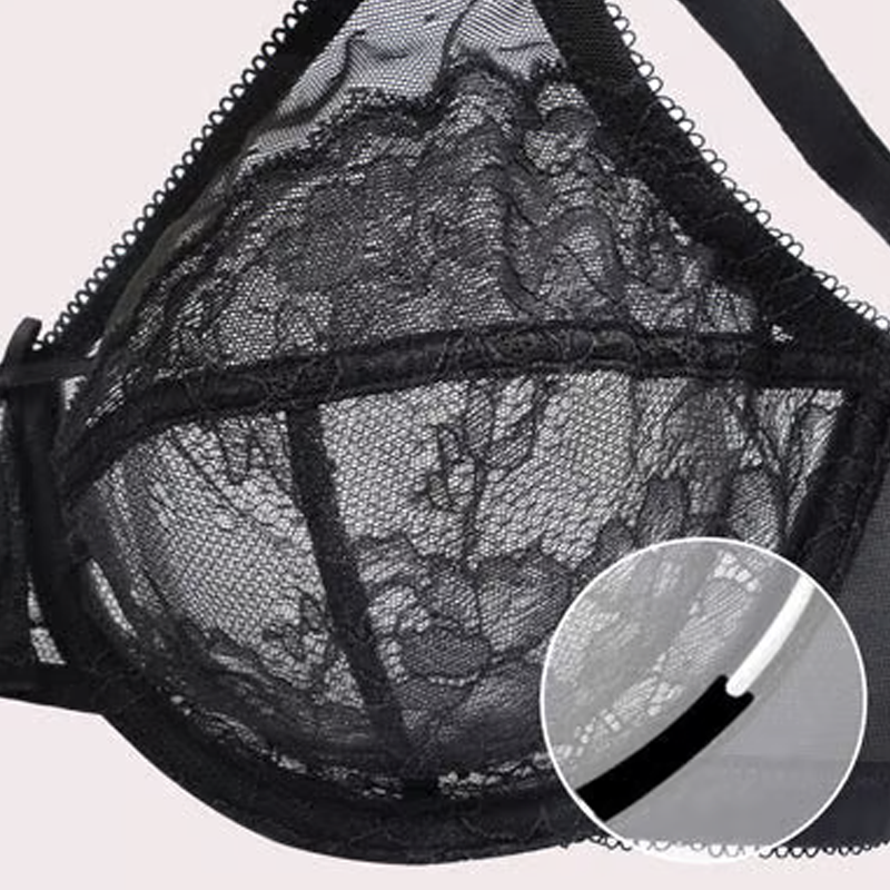 HSIA Enchante Minimiser Bra for Women Full Coverage Underwired Lace Bra Plus Size Support and Lift Unlined Floral Bra for Heavy Bust