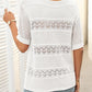 🎉Hot Sale 50% OFF🎉Women's Round Neck Hollow Knit Crochet Short Sleeve Sweater