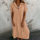 Women’s Solid Color Short-Sleeve Dress