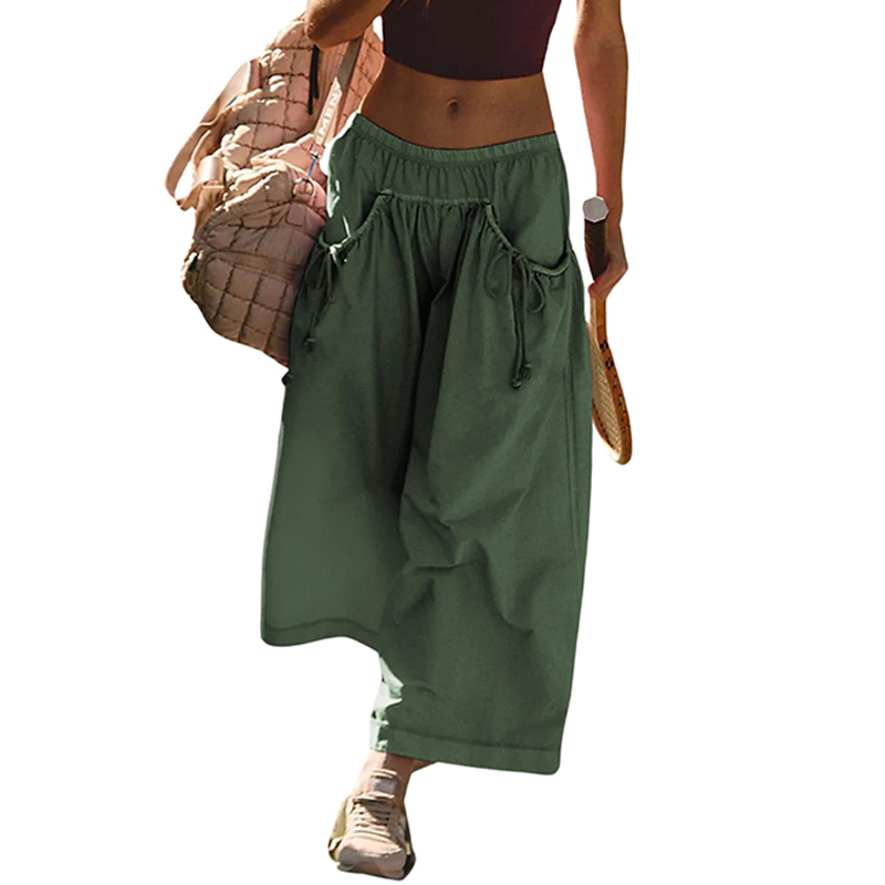 🎉Summer Explosion🎉Casual Cropped Wide-Leg Beach Pants