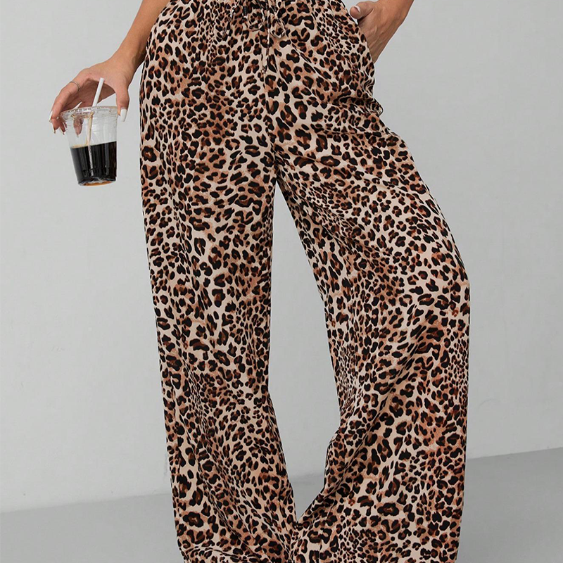 💎 LIMITED SALE ONLY ￡13.99!! 💎Leopard Print Wide-Leg Trousers 🐆Elegant. Comfortable. Made for women who know their style.✨