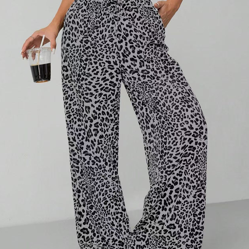 💎 LIMITED SALE ONLY ￡13.99!! 💎Leopard Print Wide-Leg Trousers 🐆Elegant. Comfortable. Made for women who know their style.✨