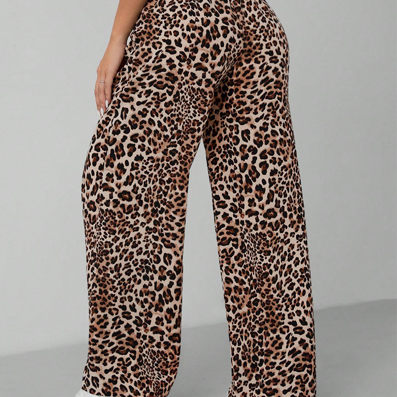 💎 LIMITED SALE ONLY ￡13.99!! 💎Leopard Print Wide-Leg Trousers 🐆Elegant. Comfortable. Made for women who know their style.✨