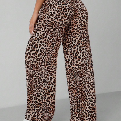 💎 LIMITED SALE ONLY ￡13.99!! 💎Leopard Print Wide-Leg Trousers 🐆Elegant. Comfortable. Made for women who know their style.✨