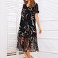 💝✨Flowy V-Neck Printed Long Dress