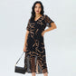 🔥Last Day Special Sale 60% OFF!!💝✨Flowy V-Neck Printed Long Dress, Lightweight, Comfy,Breathable, Wrinkle-Resistant,Flattering For All Body Types.👗