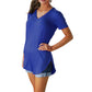 🎊2026 Explosive Large Size V Neck T Shirt 🎊the perfect choice for plus size women!