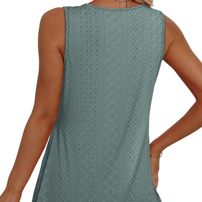 ⏰Hot Sale 48%!🚀Buy 2 get 5% off🎁Women’s Casual V-Neck Floral Ruffles Sleeveless Top