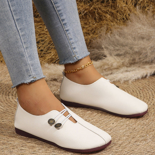 💖HOT SALE 50% OFF 🥿Women's New Soft Synthetic Leather Flat Shoes
