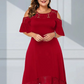 ⏳Time-limited Special⏰Women’s Elegant Cold Shoulder Lace Hem Dress