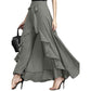 🎉2025 New Products Hot Sale✨Asymmetrical Ruffle Hem Wide-Leg Pants