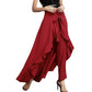 🎉2025 New Products Hot Sale✨Asymmetrical Ruffle Hem Wide-Leg Pants