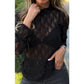 Women’s Stretch Black Mesh Lace Top