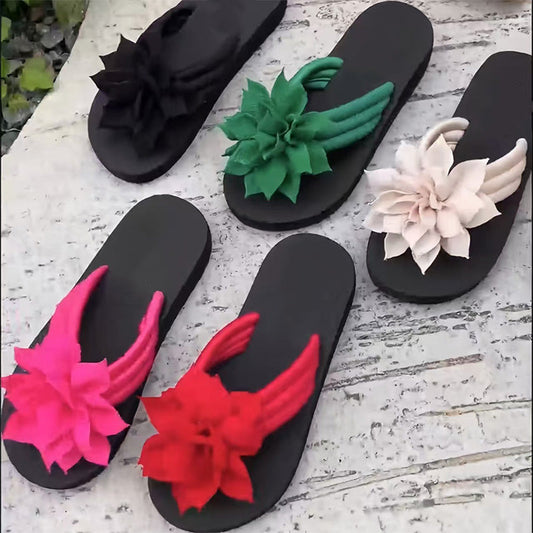 Women's Floral Accent Flip-Flops