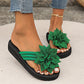 Women's Floral Accent Flip-Flops