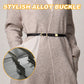 Women’s PU Leather Braided Waist Belt with Alloy Buckle